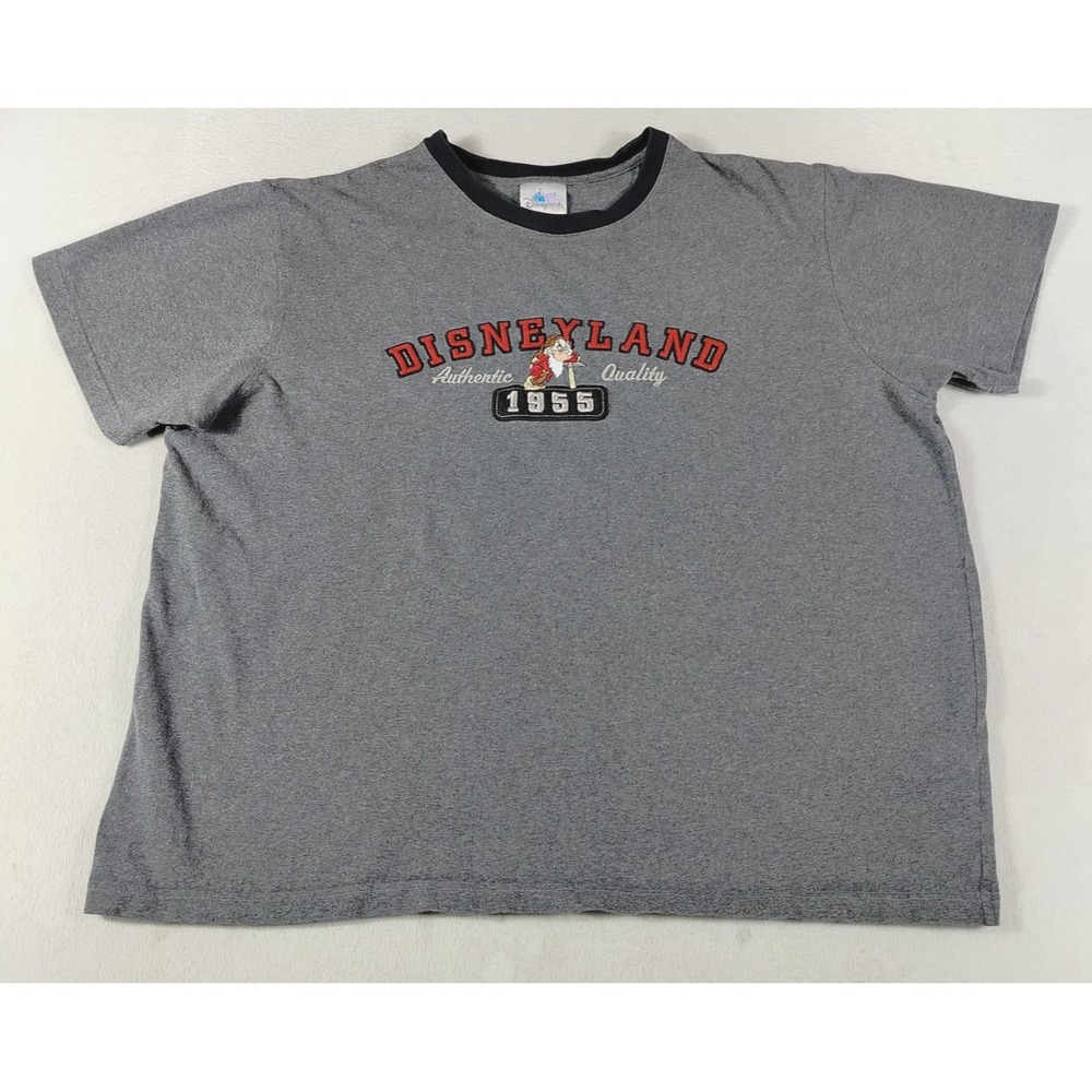 Disneyland Resort Shirt Mens 2XL Gray Grumpy Ringer Snow White Graphic Tee - Picture 1 of 9